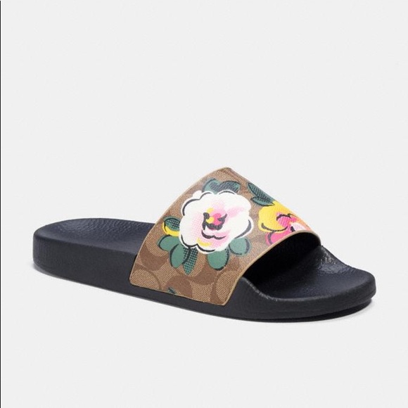 Coach Uli Sport Slide in Vintage Rose Print - Picture 3 of 6